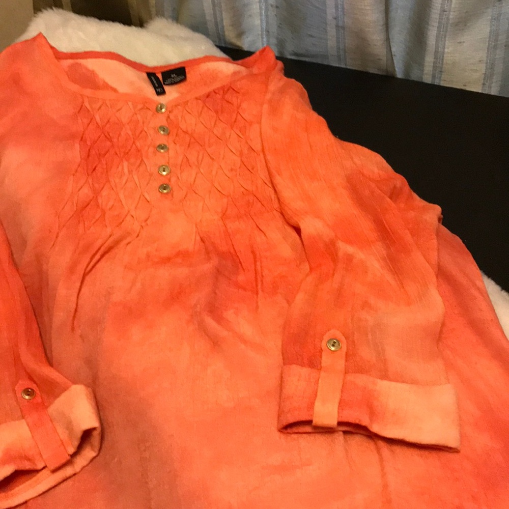 Coral blouse